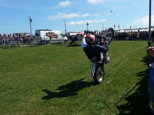 Stunt rider on Paignton Green