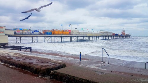 Rough weather on Paignton Sands in winter