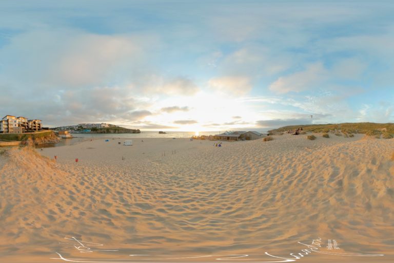 Watering Hole Perranporth Beach, Newquay Cornwall 360 Panoramic