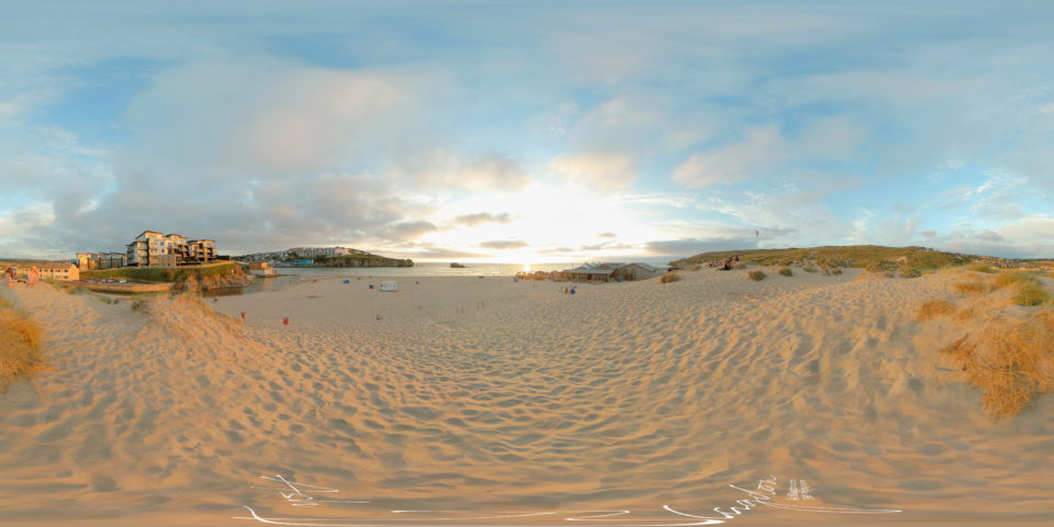 Watering Hole Perranporth Beach, Newquay Cornwall 360 Panoramic