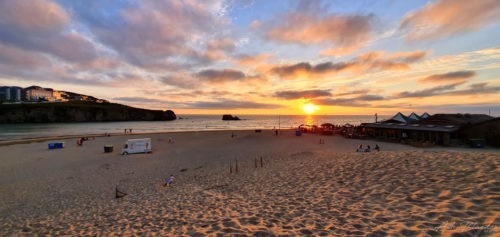 Sunset 2019 Watering Hole Perranporth Beach, Newquay Cornwall Sunset 2019 Watering Hole Perranporth Beach, Newquay Cornwall