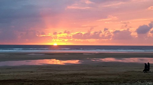 Sunset 2016 Perranporth Beach Newquay Cornwall Normal