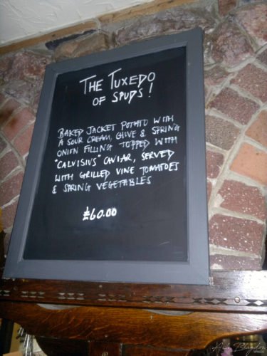 Cary arms, Possibly the most expensive jacket potato in the world