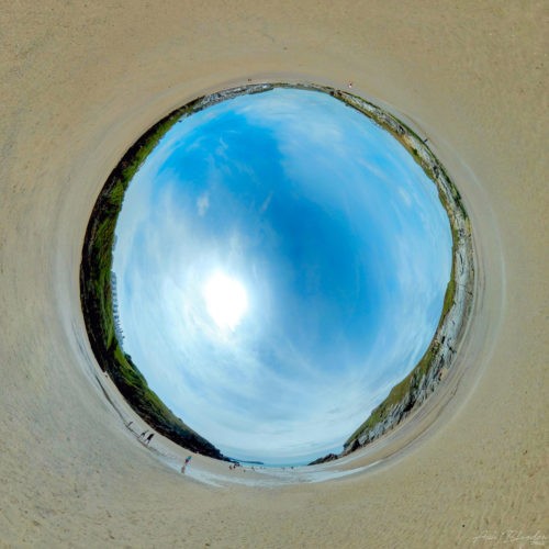 Porth Beach Inverted Planet