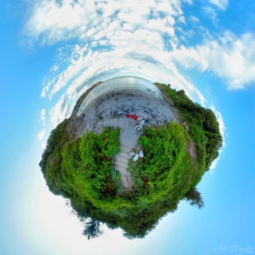 Brixham beach with blue sky