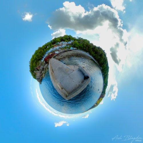 Babbacombe Beach Tiny Planet