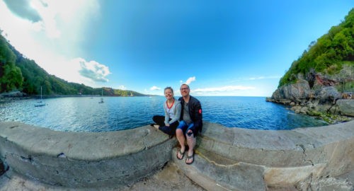 Sat on breakwater at Babbacombe Beach