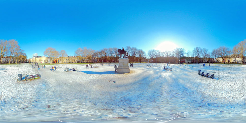 Bristol Queens square in the snow