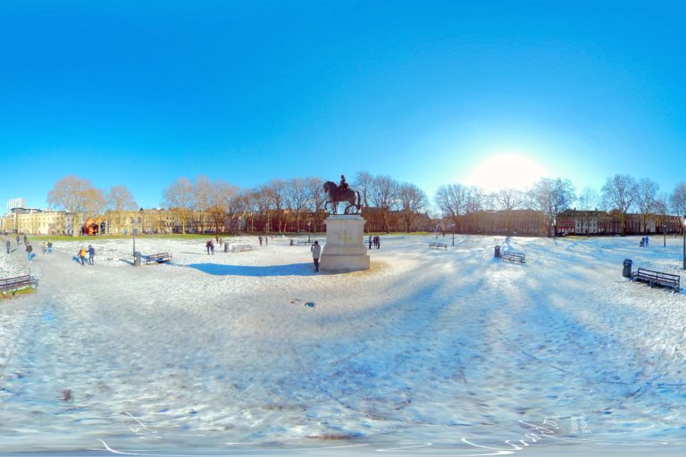 Bristol Queens square in the snow