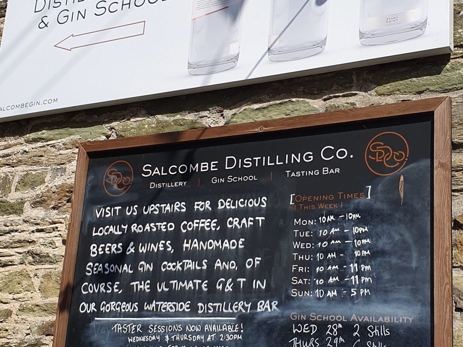 Gin list from Salcombe Gin