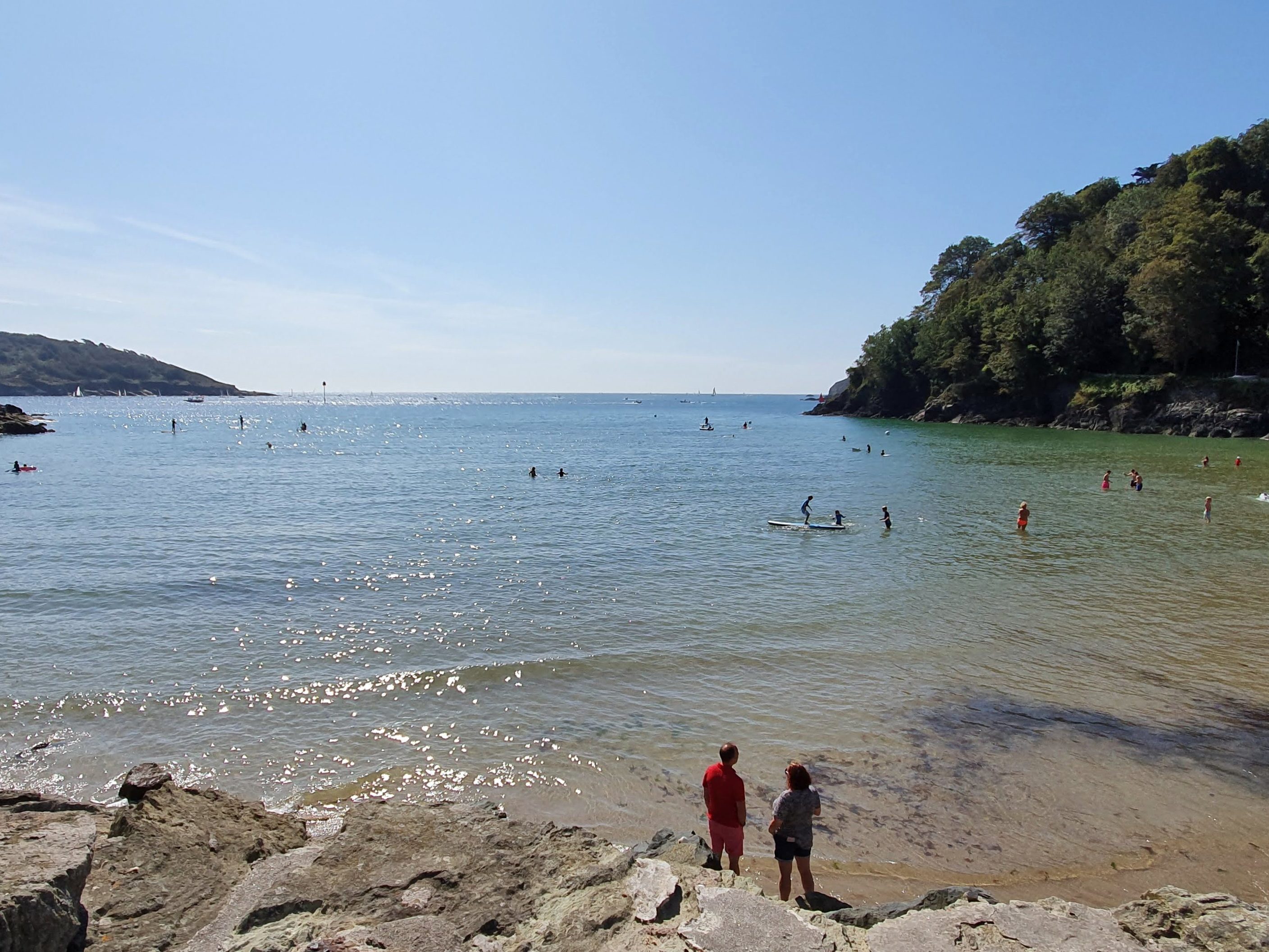 Looking out to sea from a beach