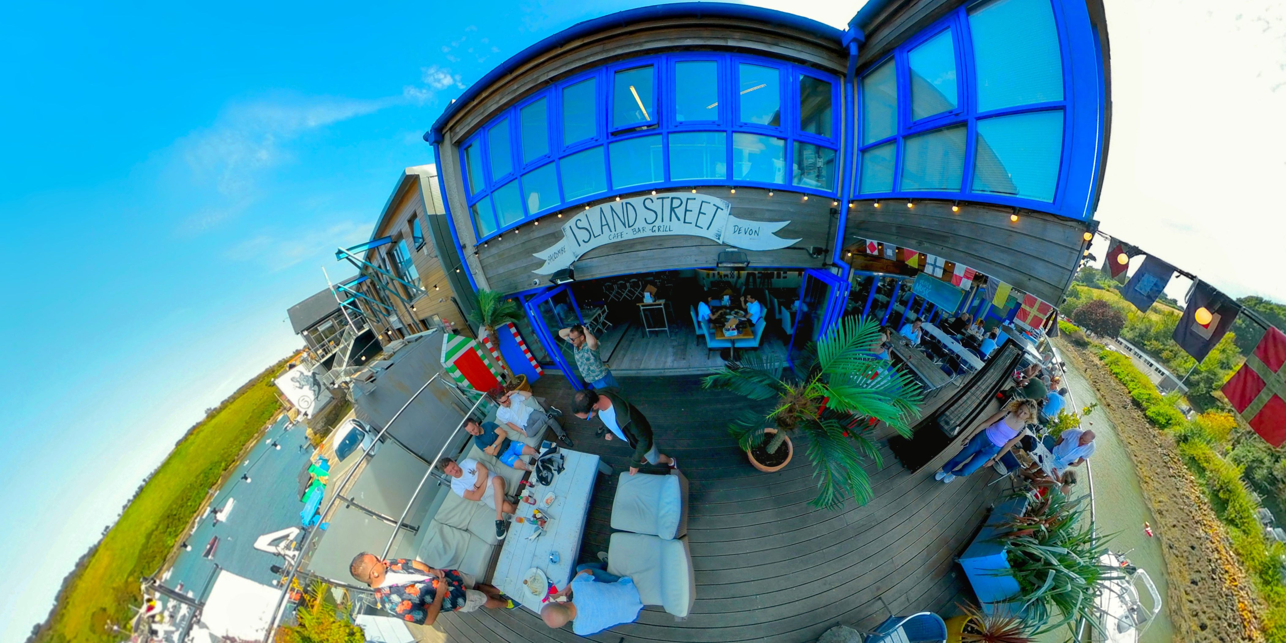 restaurant on a river