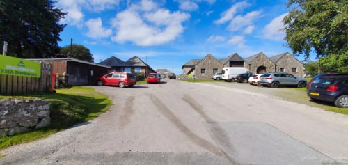 Dartmoor hostel with parked cars