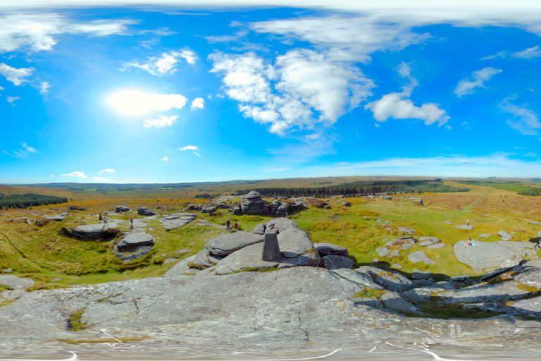 Blue skies on top of Dartmoor