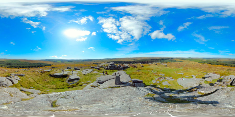 Blue skies on top of Dartmoor