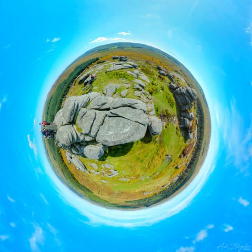 Blue skies on top of Dartmoor