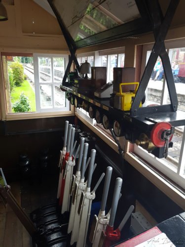 Inside the signal box at Staverton 2016