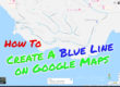 How to create a blue line on Google Maps