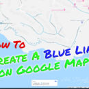 How to create a blue line on Google Maps