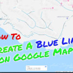 How to create a blue line on Google Maps
