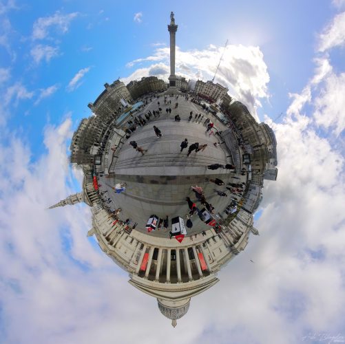 Trafalgar Square Tiny Planet 20240218, London (1)