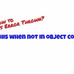 WordPress Error Thrown