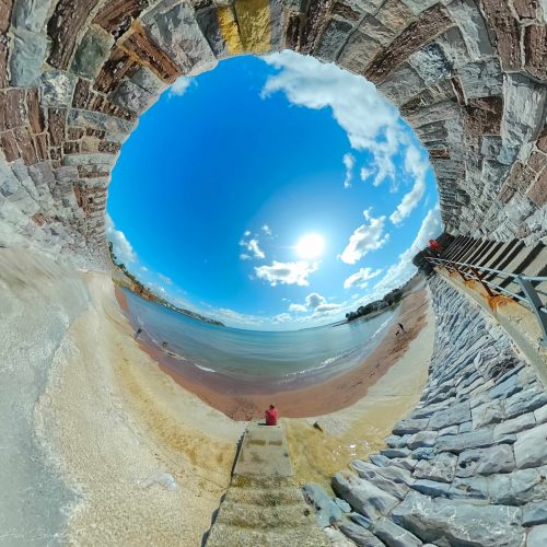 Livermead Beach Torquay 2019 Inverted Planet web
