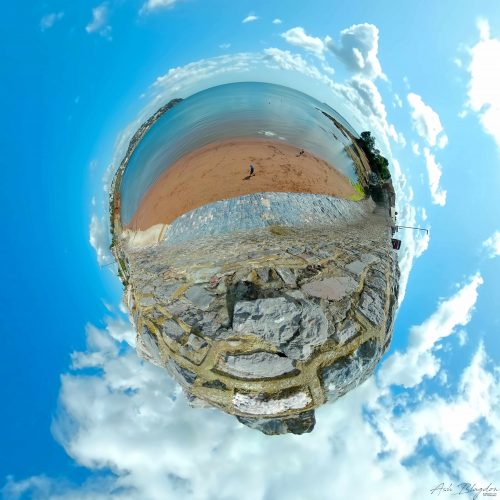 Livermead Beach Torquay 2019 Tiny Planet 1 web