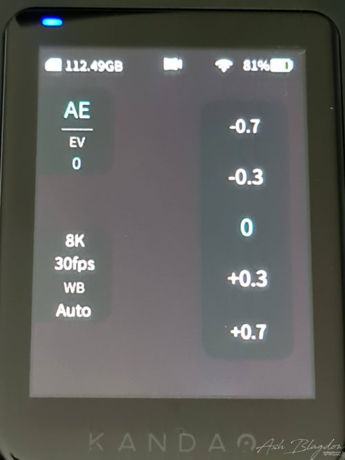 Qoocam 8K In Camera Parameter Settings