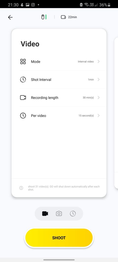 Insta360 Go App Video Bluetooth control
