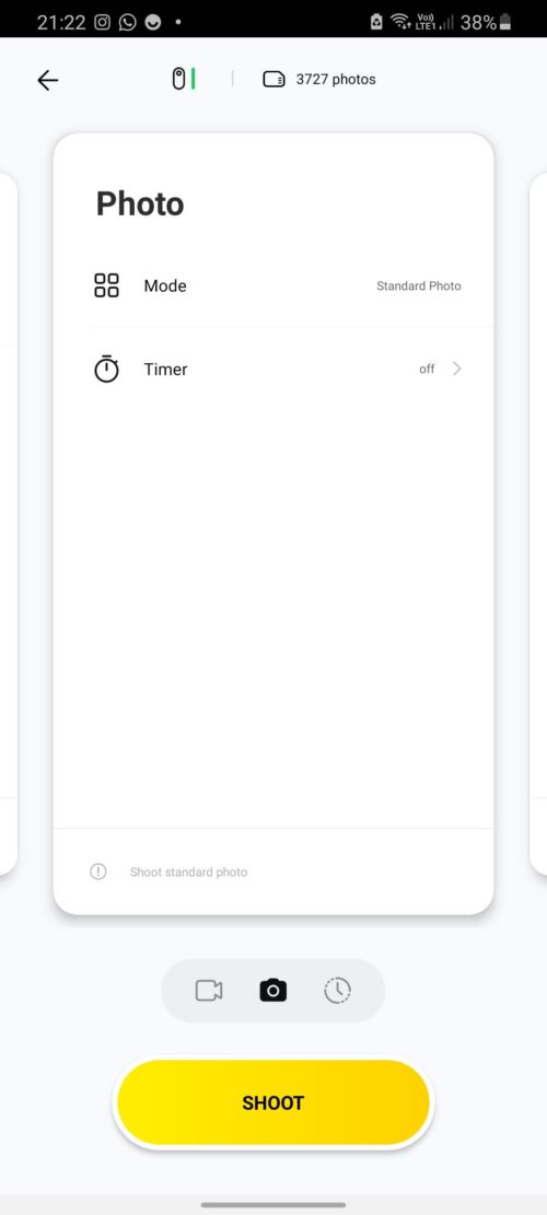Insta360 Go App Photo Bluetooth control