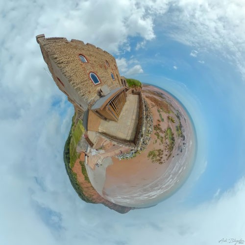 Jacobs Ladder Beach, Sidmouth Tiny Planet Devon 2020 15 web