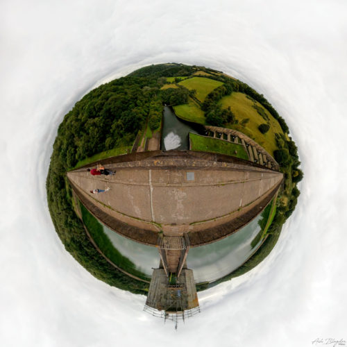 Wimbleball Lake Tiny Planet 20240817, Brompton Regis, Somerset (2)
