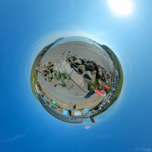 Challaborough Beach Tiny Planet 2020 2 web Challaborough Beach Tiny Planet 2020 2 web