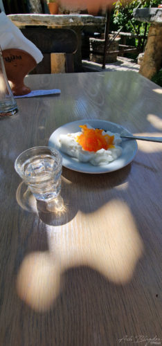 A Greek yogurt topped with candied carrots 20220625 A Greek yogurt topped with candied carrots 20220625