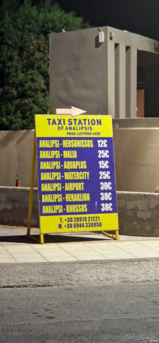 Taxi Prices 20220625 Crete Taxi Prices 20220625 Crete