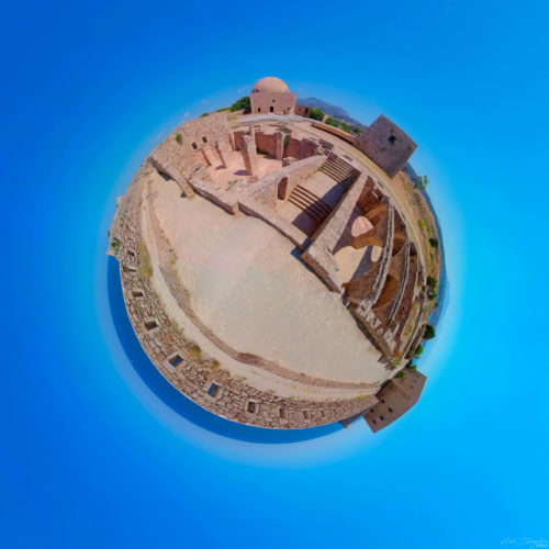 Venetian Fortezza Castle Rethymno 20220627 Crete Greece Tiny Planet 1 Venetian Fortezza Castle Rethymno 20220627 Crete Greece Tiny Planet 1