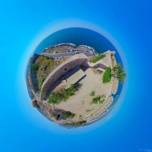 Venetian Fortezza Castle Rethymno 20220627 Crete Greece Tiny Planet 3 Venetian Fortezza Castle Rethymno 20220627 Crete Greece Tiny Planet 3