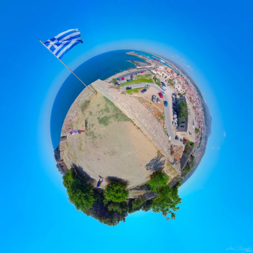 Venetian Fortezza Castle Rethymno 20220627 Crete Greece Tiny Planet 4 Venetian Fortezza Castle Rethymno 20220627 Crete Greece Tiny Planet 4