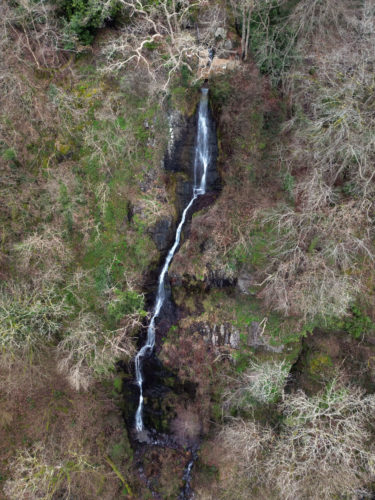 Cannonteign Falls 20230223, Dartmoor Drone
