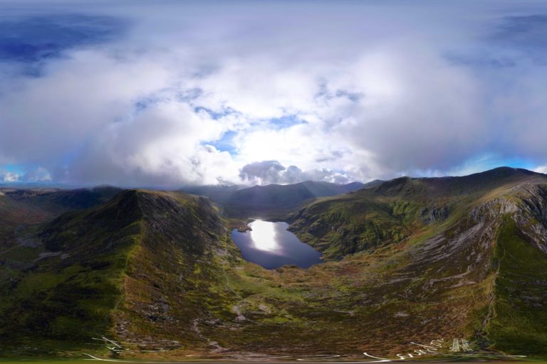 Carnedd Llewelyn 20231111, Drone Shot, Snowdonia National Park,