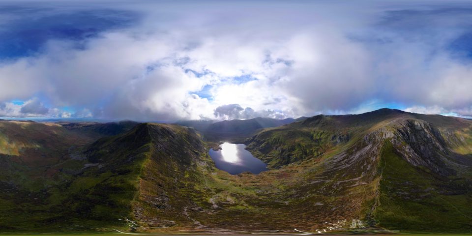 Carnedd Llewelyn 20231111, Drone Shot, Snowdonia National Park,