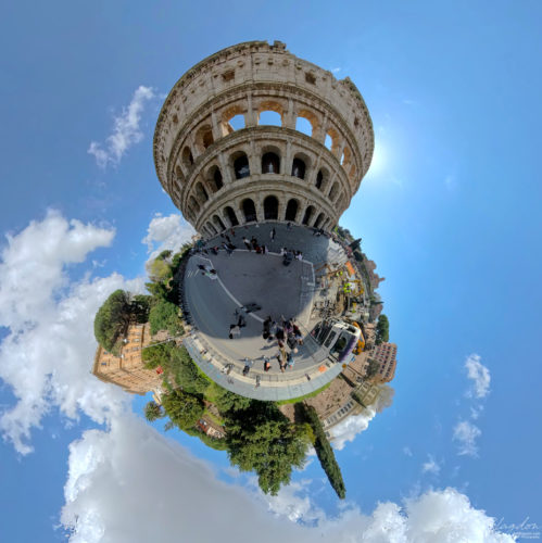 Colosseum Tiny Planet 20250326, Rome, Italy (1)