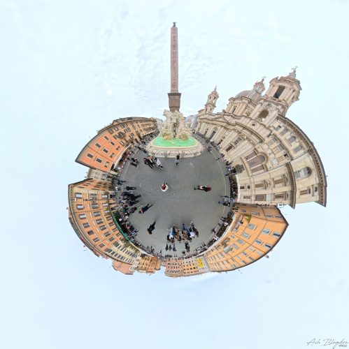Fontana dei Quattro Fiumi Tiny Planet 20250328, Rome, Italy (4)