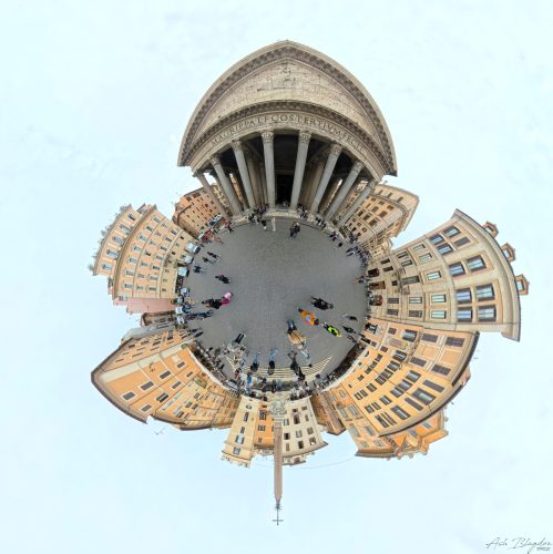 Pantheon Tiny Planet 20250328, Rome, Italy (2)