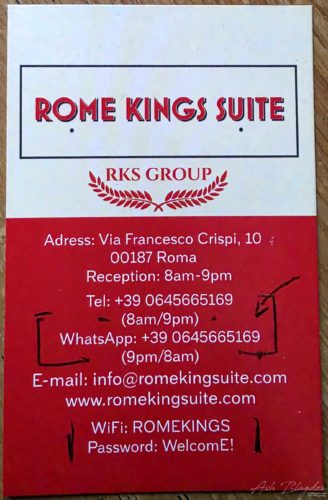 Rome Kings Suite, Rome