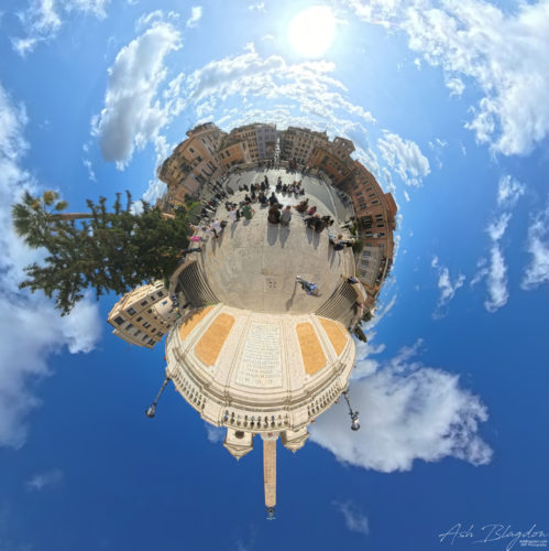 Spanish Steps Tiny Planet 20250325, Rome, Italy (1)