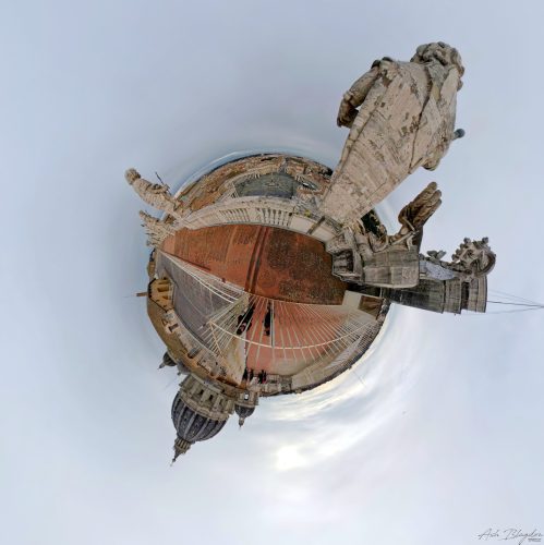 St. Peter's Basilica Tiny Planet 20250327, Vatican City, Rome, Italy (1)