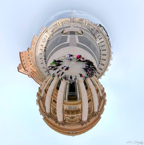 St. Peter's Basilica Tiny Planet 20250327, Vatican City, Rome, Italy
