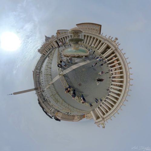 St. Peter's Square Tiny Planet 20250327, Vatican City, Rome, Italy (1)